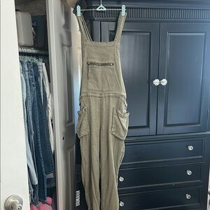 Free People Olive Green Women's Overalls